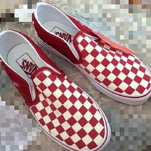 Nwt Red checkered vans
